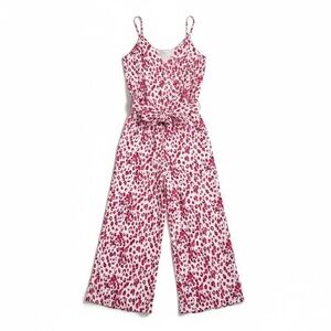 💗 Banana Republic Pink Leopard Print Jumpsuit Size 6